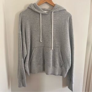 Re/Done x Hanes Heather Grey Classic Hoodie Sweatshirt, Sz M